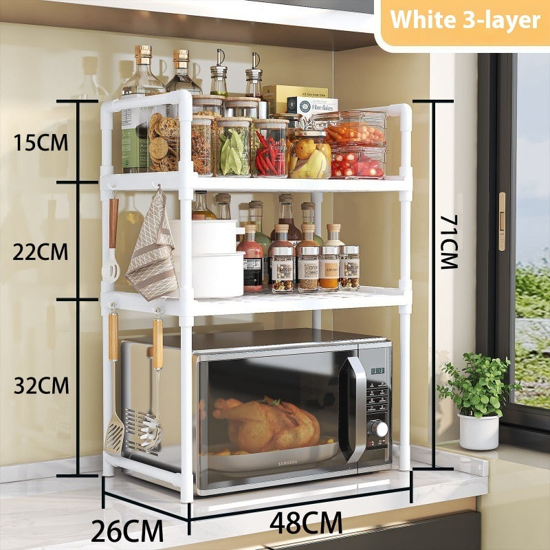 Multi-functional Kitchen Microwave Oven Storage