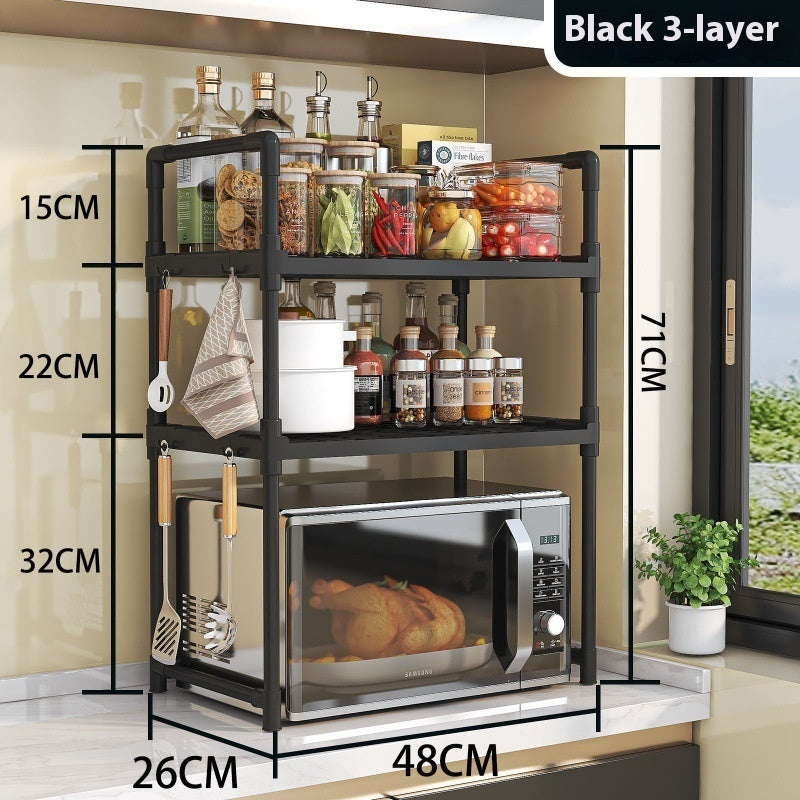 Multi-functional Kitchen Microwave Oven Storage