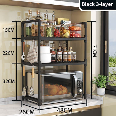 Multi-functional Kitchen Microwave Oven Storage